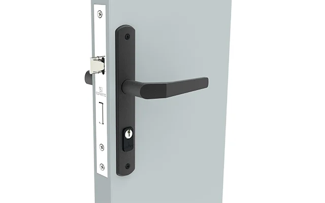 FECHADURA POPLINE RETA EXT PRETO FOSCO ESP15 20X53 PY45 - Soprano