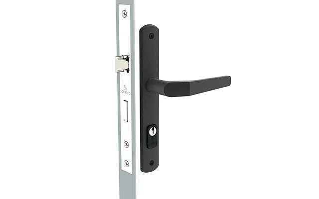 FECHADURA POPLINE RETA EXT PRETO FOSCO ESP15 20X53 PY45 - Soprano