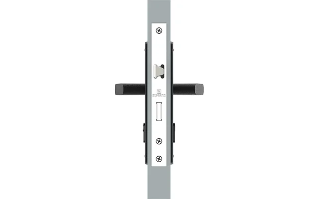 FECHADURA POPLINE RETA EXT PRETO FOSCO ESP15 20X53 PY45 - Soprano