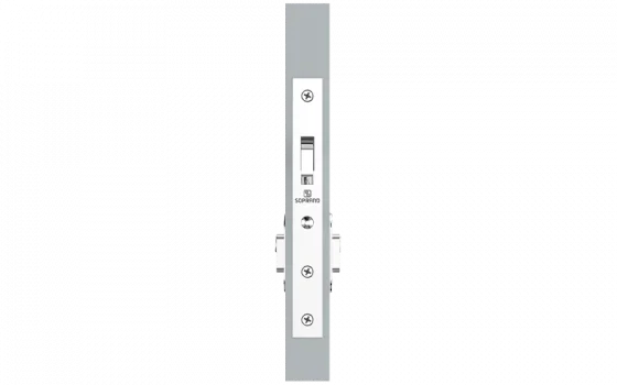 FECHADURA PORTA CORRER EXT CROMADO ROS37 BR45 PY45 - Soprano