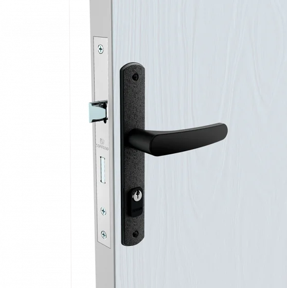 FECHADURA IPANEMA RETA EXT PRETO FOSCO ESP15 20X53 PY45 - Soprano
