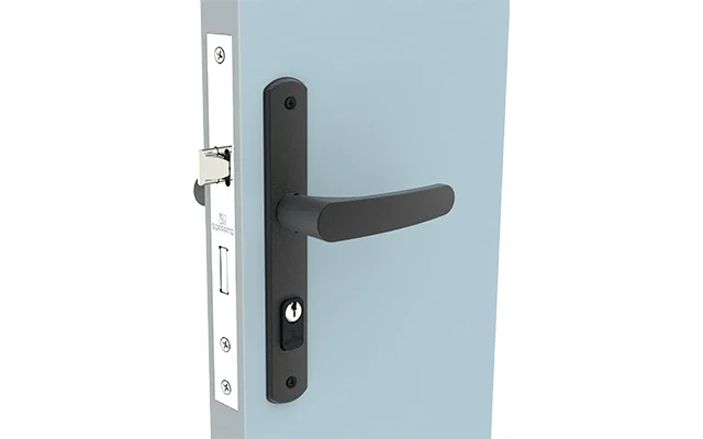 FECHADURA IPANEMA RETA EXT PRETO FOSCO ESP15 27X53 PY45 - Soprano