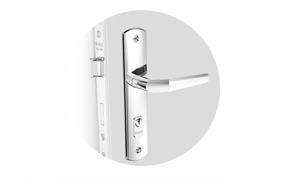 FECHADURA POPLINE RETA EXT CROMADO ESP26 40X53 PY45 - Soprano