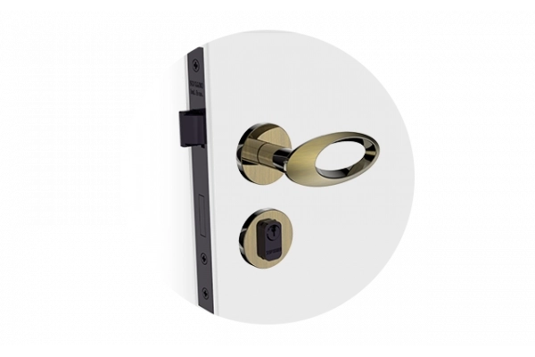 クラファセット FECHADURA OPEN GOLF EXT ANTIQUE BRASS ROS22 40X53PY53