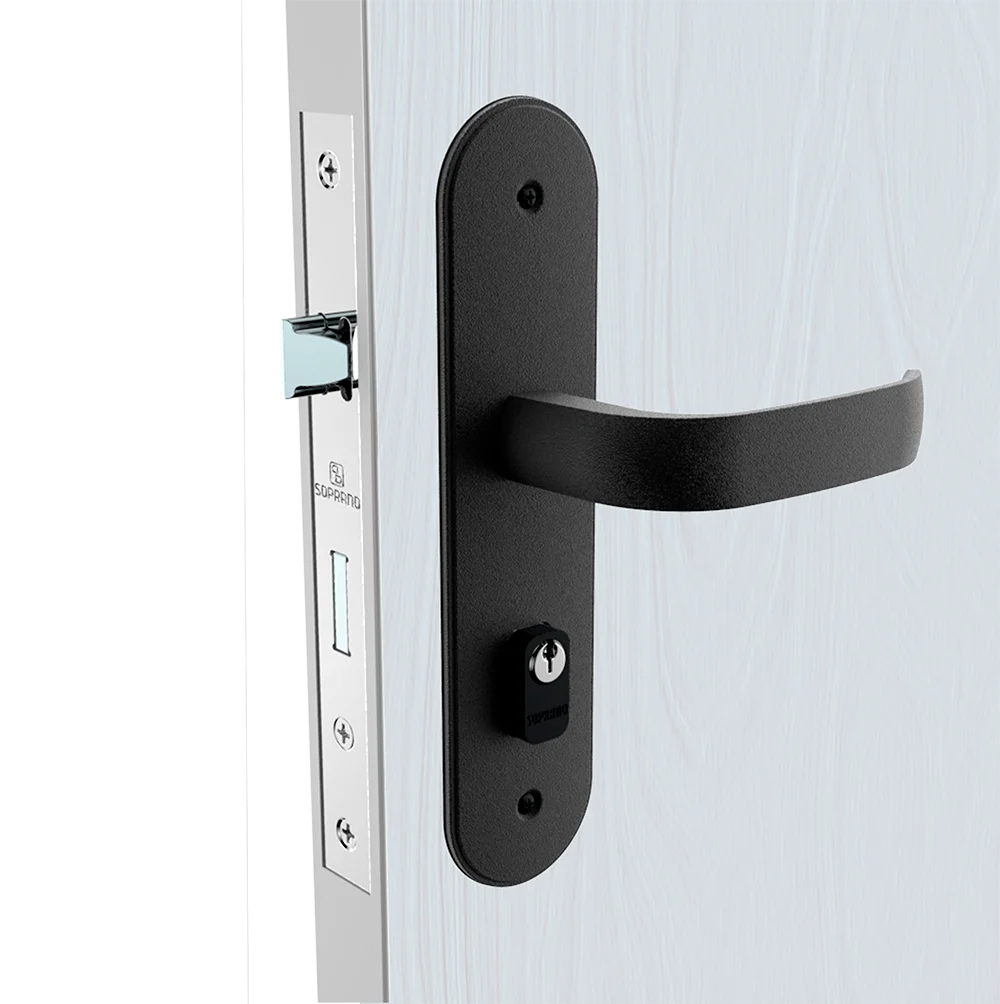 FECHADURA ICARO RETA EXT PRETO FOSCO ESP43 40X53 PY53 FECHADURA ICARO RETA EXT PRETO FOSCO ESP43 40X53 PY53