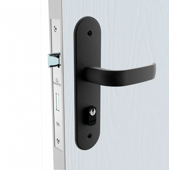 FECHADURA ICARO RETA EXT PRETO FOSCO ESP43 40X53 PY53 - Soprano