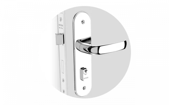 FECHADURA ICAROWAY RETA EXT CROMADO ESP43 40X53 PY53 - Soprano