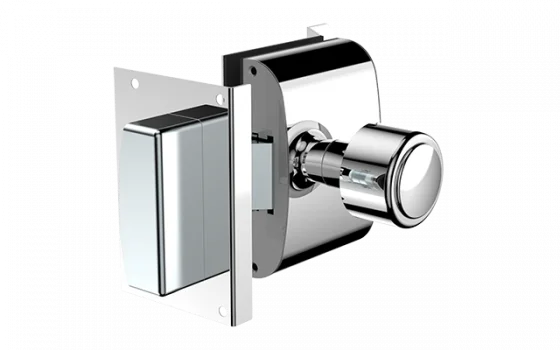 FECHADURA ELETRICA VIDRO 12V PY VA BLX INT BOLA INOX POLIDO - Soprano