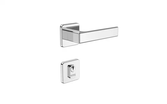 Fechadura Juno externa broca 55X70 com roseta R24 cromado - Soprano