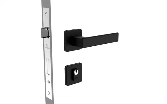 RT-198245ページ Fechadura Juno externa broca 55X70 com roseta R24 preto fosco