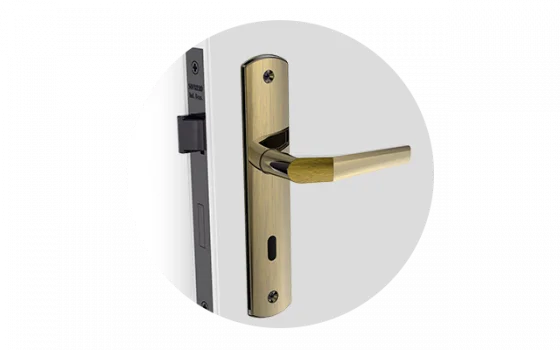 FECHADURA POPLINE RETA INT ANTIQUE BRASS ESP26 40X53 - Soprano
