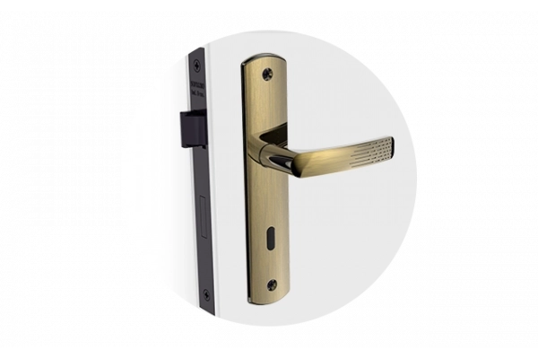 FECHADURA PALIWAY RETA INT ANTIQUE BRASS ESP26 40X53