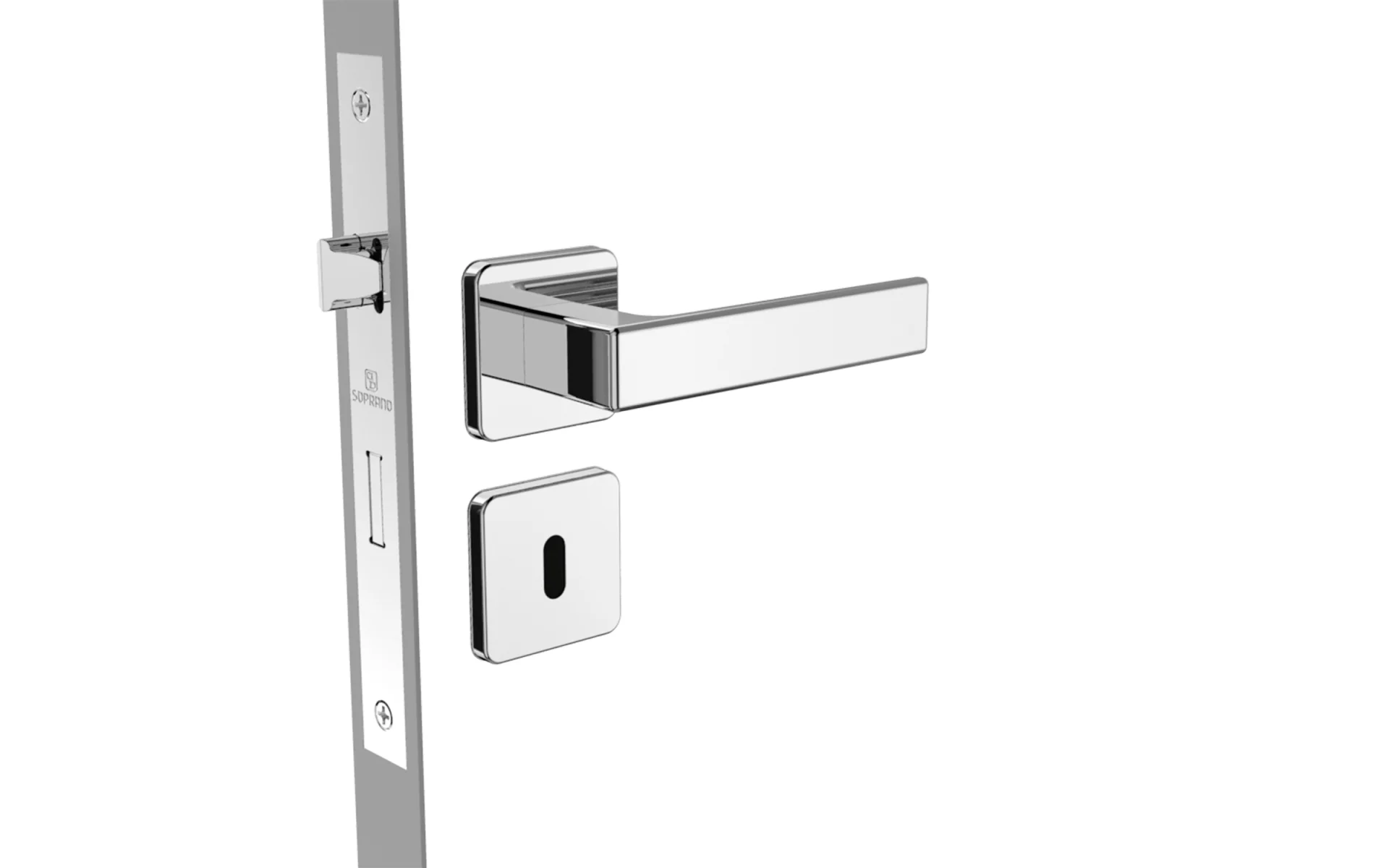 FECHADURA JUNO INT CROMADO POL ROS24 40X53 - Soprano