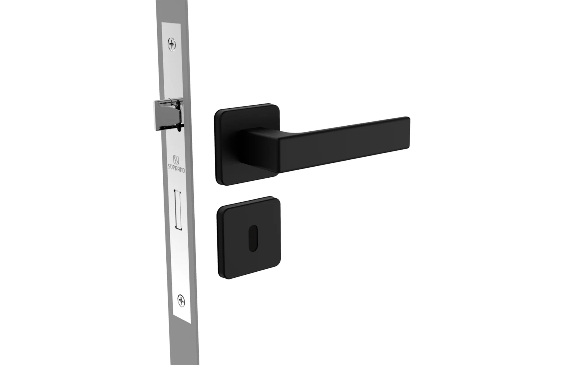 FECHADURA JUNO INT PRETO FOSCO ROS24 40X53 - Soprano