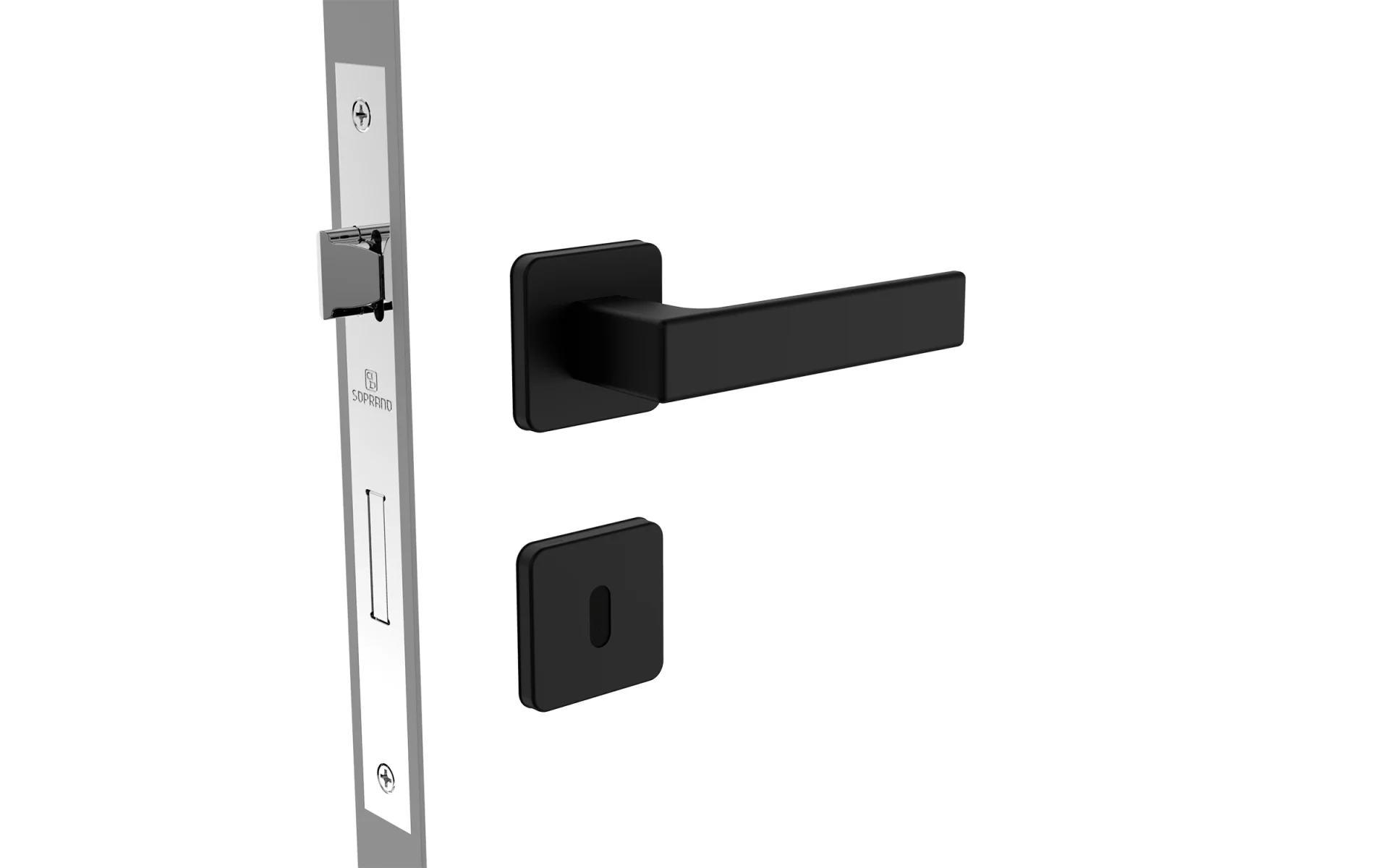 FECHADURA JUNO INT PRETO FOSCO ROS24 55X70 - Soprano