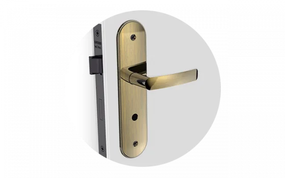 FECHADURA PALI RETA BAN ANTIQUE BRASS ESP43 40X53 - Soprano