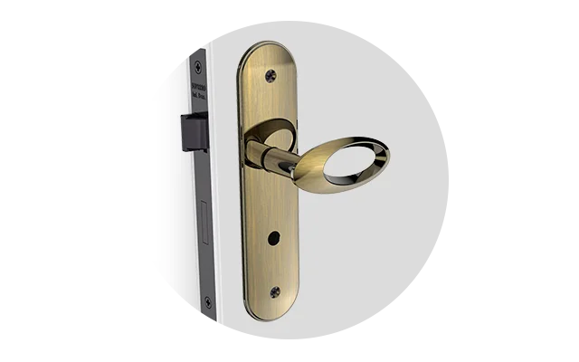 FECHADURA OPEN GOLF BAN ANTIQUE BRASS ESP43 40X53