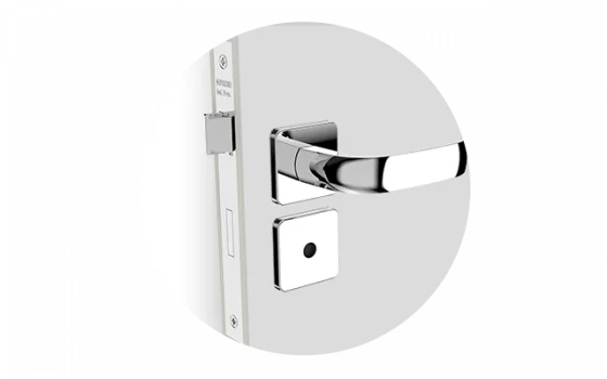 FECHADURA ICARO RETA BAN CROMADO ROS24 40X53 - Soprano