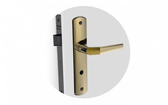 FECHADURA POPLINE RETA BAN ANTIQUE BRASS ESP26 40X53 - Soprano