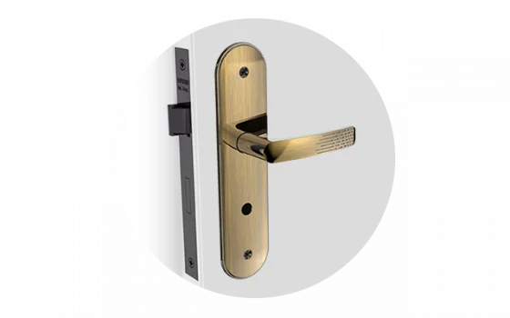 FECHADURA PALIWAY RETA BAN ANTIQUE BRASS ESP43 40X53 - Soprano