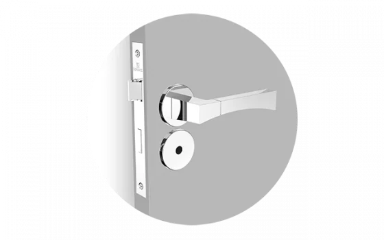FECHADURA SENSE RETA BAN CROMADO ROS38 40X53 - Soprano