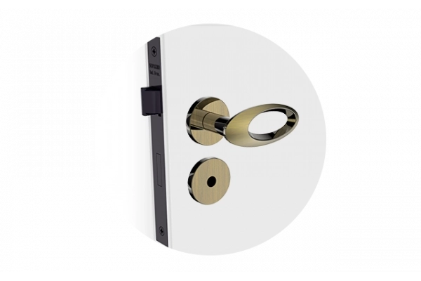 FECHADURA OPEN GOLF BAN ANTIQUE BRASS ROS22 40X53