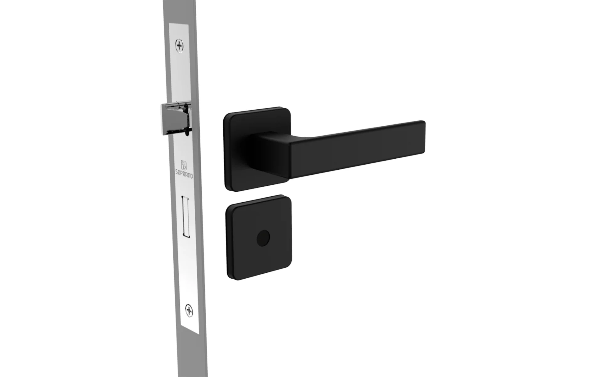 FECHADURA JUNO BAN PRETO FOSCO ROS24 40X53 - Soprano