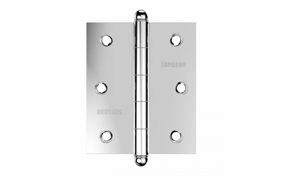 DOBRADICA MEDIA 3X2.1/2 CROM S/ANEL RETO PINO BOLA - Soprano