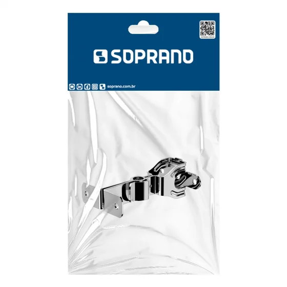 TRAVA PORTA PAREDE METALICO CROMADO SOLAPA - Soprano