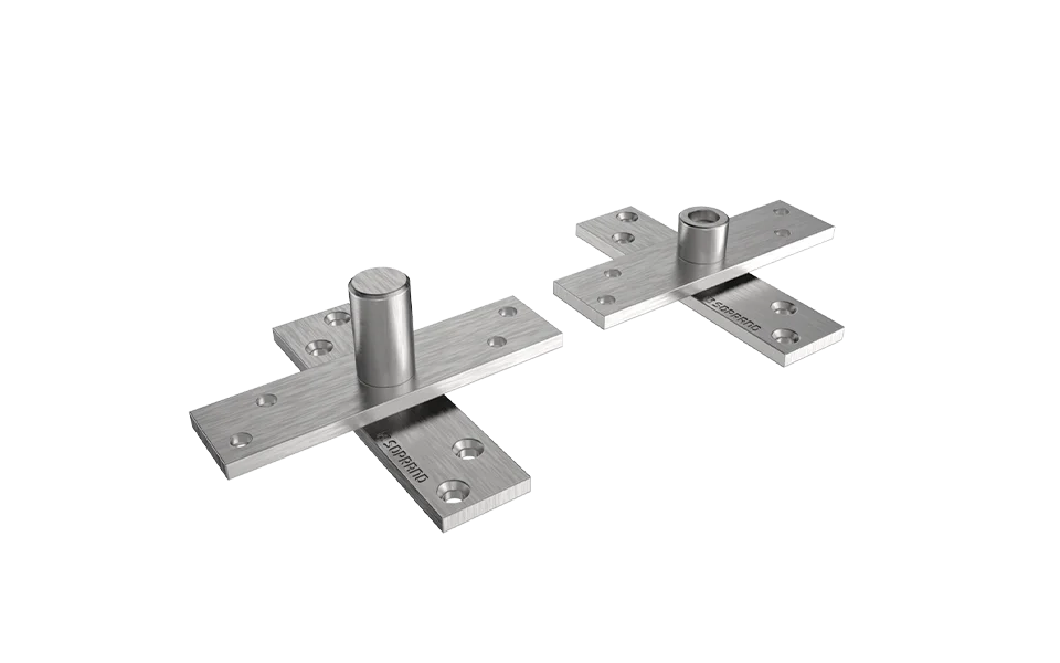 DOBRADICA PIVOTANTE C/ESFERA 150KG INOX ESCOVADO - Soprano