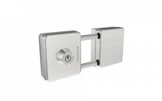 FECHADURA PRESSAO VIDRO PIVOTANTE VV 058 PK INOX ESCOVADO - Soprano
