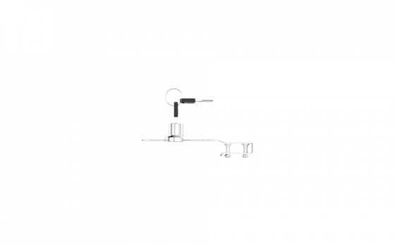 FECHADURA VITRINE 160MM CROMADO - Soprano