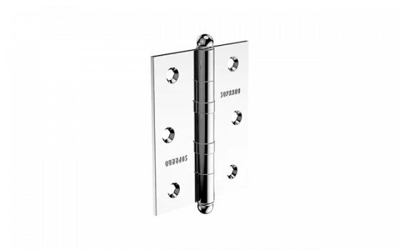 DOBRADICA MEDIA 3X2.1/2 CROM C/ROL RETO PINO BOLA - Soprano