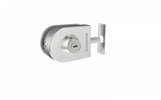 FECHADURA PRESSAO VIDRO PIVOTANTE VA 156 PK INOX ESCOVADO - Soprano