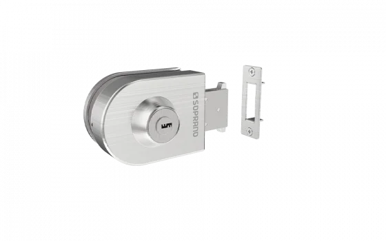 FECHADURA PRESSAO VIDRO PORTA CORRER VA 157 PK INOX ESCOVADO - Soprano