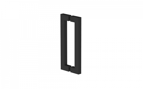 PUXADOR DUPLO PARMA RET 400MM INOX 201 PRETO - Soprano