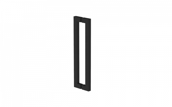 PUXADOR DUPLO PARMA RET 600MM INOX 201 PRETO - Soprano