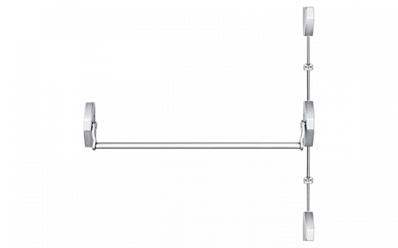 BARRA ANTIPANICO 2 PONTOS TRAVAMENTO PUSH PRATA - Soprano