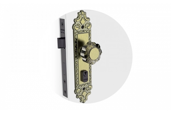 FECHADURA VIENA BOLA FIXA EXT COLONIAL ESP17 40X53 PY53