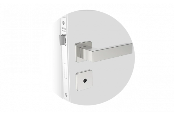 Fechadura Banheiro Reta 55x70 ROS24 Inox Escovado Bali - Soprano