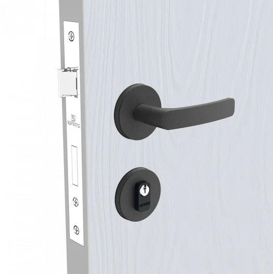 FECHADURA PALI RETA EXT PRETO FOSCO ROS38 55X70 PY53 - Soprano