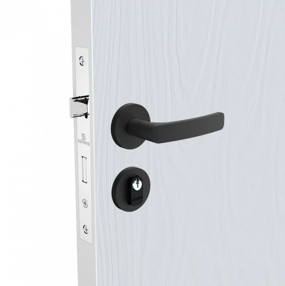FECHADURA PALI RETA EXT PRETO FOSCO ROS22 40X53 PY53 - Soprano