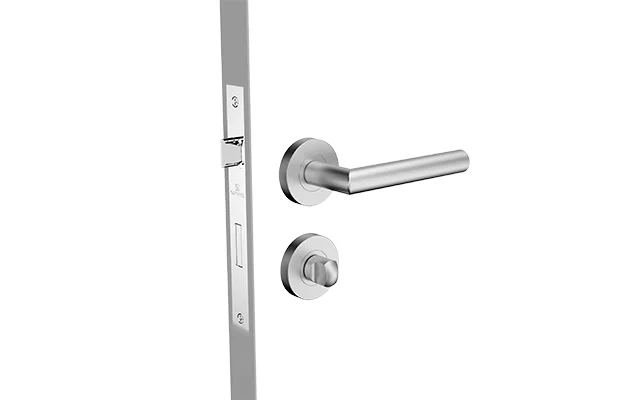 Fechadura Banheiro 55x70 ROS62 Inox Escovado Linna - Soprano Fechadura Banheiro 55x70 ROS62 Inox Escovado Linna - Soprano