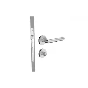 Fechadura Banheiro 55x70 ROS62 Inox Escovado Linna - Soprano