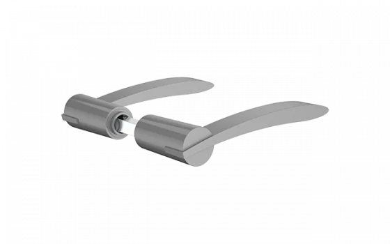 MACANETA GLASS HORUS 30MM C/PARAFUSO PRATA EC  - Soprano