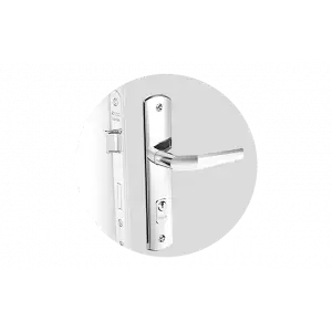 FECHADURA POPLINE RETA EXT CROMADO ESP26 40X53 OVAL PY45