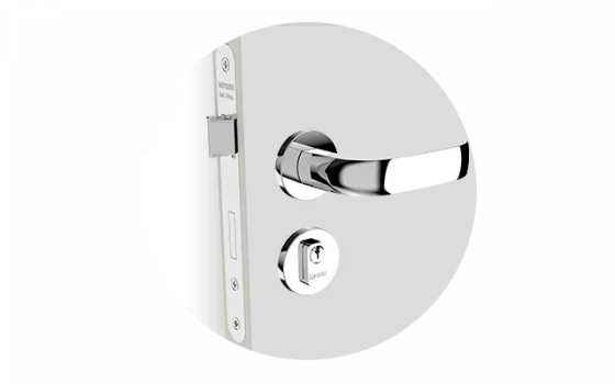 FECHADURA ICARO RETA EXT CROMADO ROS22 40X53 OVALPY53 - Soprano