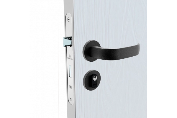 FECHADURA ICARO RETA EXT PRETO FOSCO ROS22 40X53 OVAL PY53