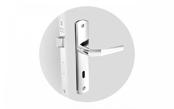 FECHADURA POPLINE RETA INT CROMADO ESP26 40X53 OVAL S1 - Soprano