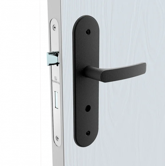FECHADURA PALI RETA BAN PRETO FOSCO ESP43 40X53 OVAL - Soprano